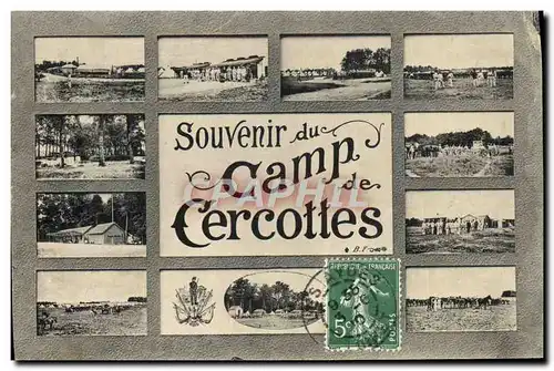 Cartes postales Militaria Souvenir du camp de Cercottes