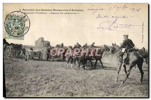 Ansichtskarte AK Militaria Grandes Manoeuvres d&#39&#39automne Regiment d&#39artillerie