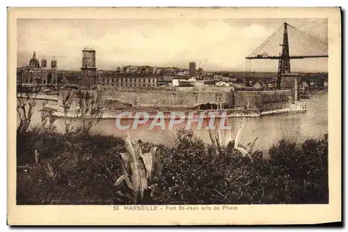 Cartes postales Marseille Fort St Jean Pris du Pharo