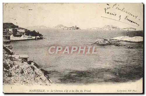 Cartes postales Marseille Le Chateau d&#39If et les Iles du Frioul