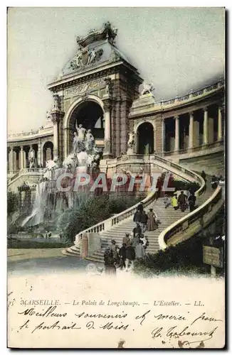 Ansichtskarte AK Marseille Le Palais de Longchamps L&#39escalier