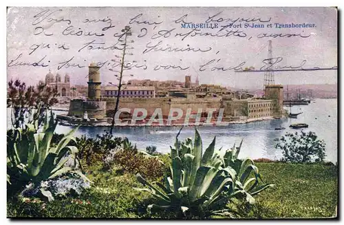 Cartes postales Marseille Fort St Jean et transbordeur