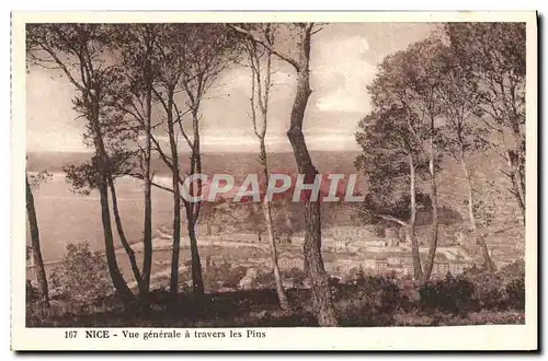 Cartes postales Nice Vue Generale a Travers les Pins