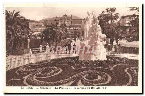 Ansichtskarte AK Nice Le Monument La et les Jardins du Roi Albert 1er