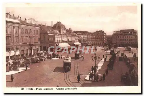 Ansichtskarte AK Nice Place Massena Casino municipal Tramways