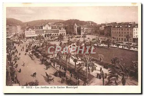 Ansichtskarte AK Nice Les Jardins et le Casino municipal