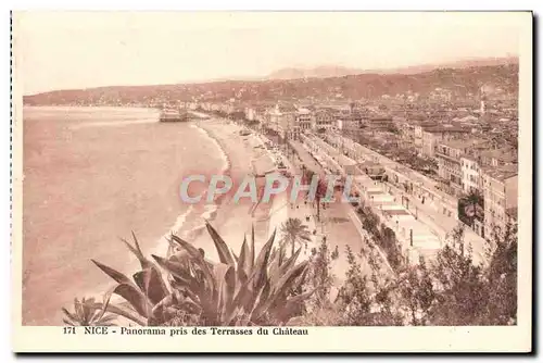 Cartes postales Nice Panorama pris des terrasses du chateau