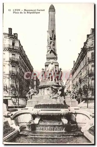 Cartes postales Lyon Monument Carnot