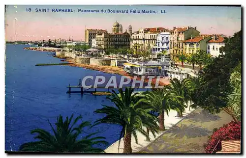 Cartes postales Saint Raphael Panorama du Boulevad Felix Martin