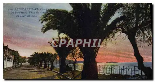 Cartes postales Saint Raphael Boulevard Felix Martin au clair de lune