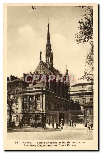 Ansichtskarte AK Paris Sainte Chapelle et Palais de Justice