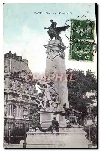 Cartes postales Paris Statue de Gambetta