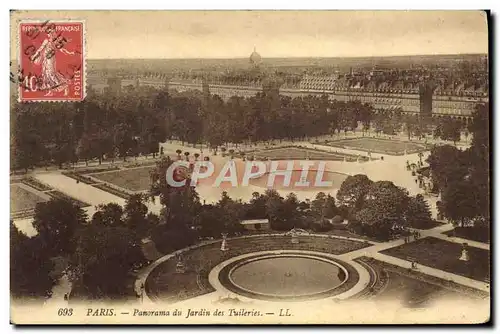 Ansichtskarte AK Tour Paris Panorama du Jardin des Tuileries