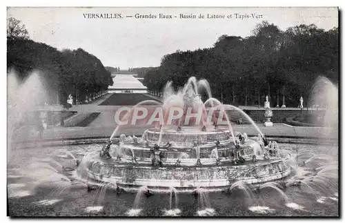 Ansichtskarte AK Versailles Grandes Eaux Bassin de Latone et tapis vert