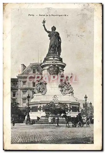 Cartes postales Paris Statue de la Republique