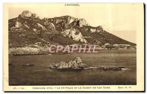 Cartes postales L'Esterel Corniche d'Or Le St Pilon et le massif du Cap Roux