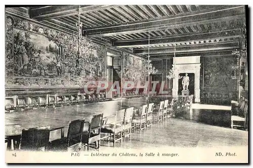 Cartes postales Pau Interieur du Chateau la Salle a manger