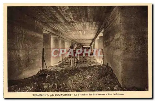 Cartes postales Thiaumont pres Douaumont La Tranchee des baionnettes Vue interieure Militaria