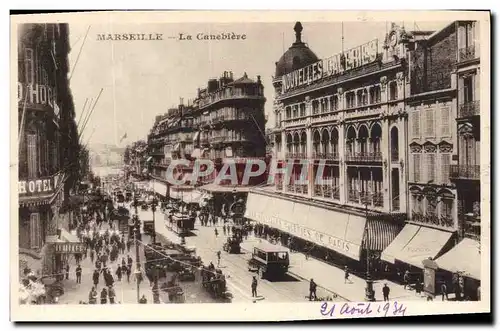 Cartes postales Marseille La Canebiere