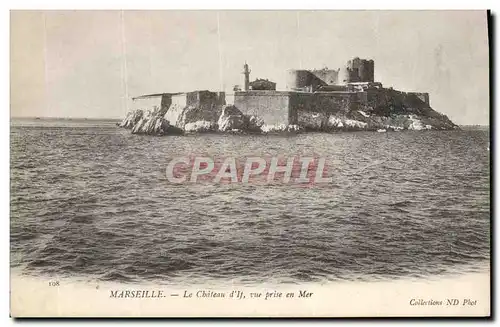 Cartes postales Marseille La Chateau d&#39If Vue Prise en Mer