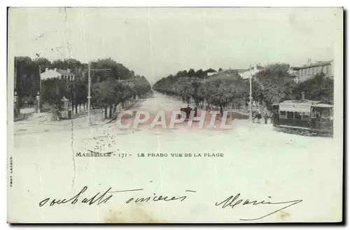 Ansichtskarte AK Marseille Le Prado Vue De La Plage