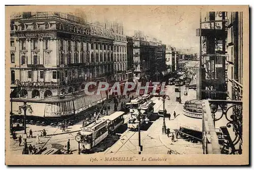 Cartes postales Marseille La Canebiere Tramway