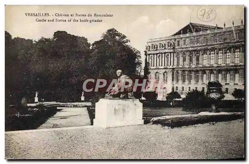 Cartes postales Palais De Versailles Chateau et Statue du Remouleur