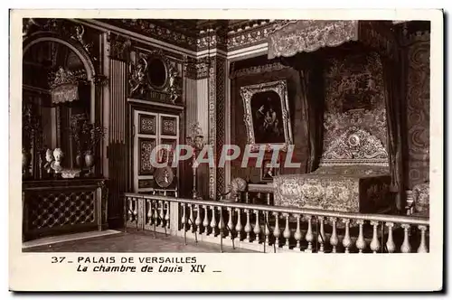 Ansichtskarte AK Palais De Versailles La Chambre de Louis XIV