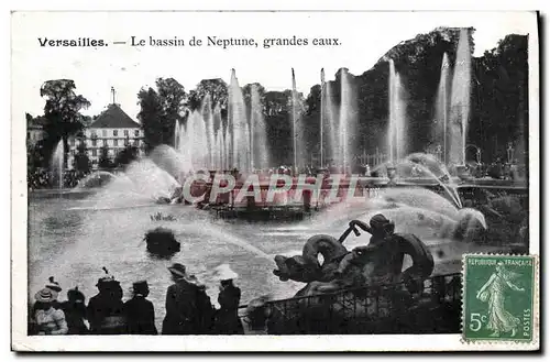 Ansichtskarte AK Palais De Versailles Le Bassin de Neptune Grandes Eaux