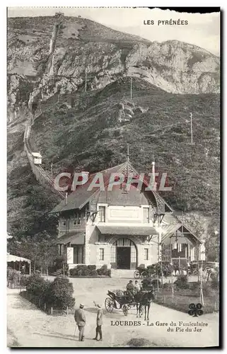 Ansichtskarte AK Lourdes La Gare du Funiculaire du Pic du Jer