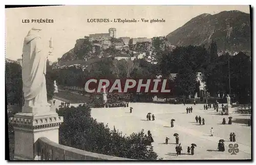 Cartes postales Lourdes L&#39Esplanade Vue Generale