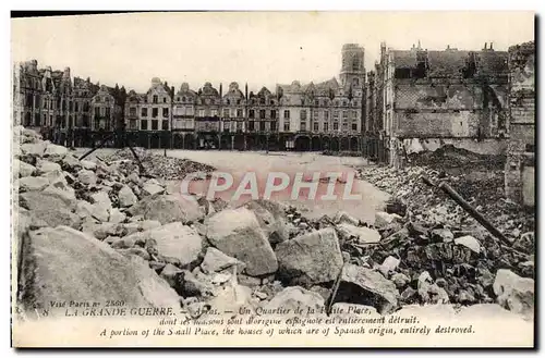 Ansichtskarte AK Arras Un quartier de la petite place Militaria