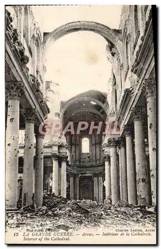 Ansichtskarte AK Arras Interieur de la Cathedrale Militaria