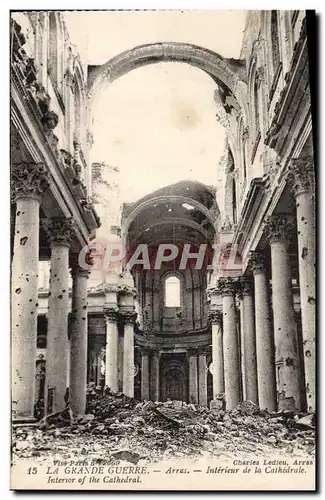 Cartes postales Arras Interieur de la Cathedrale Militaria