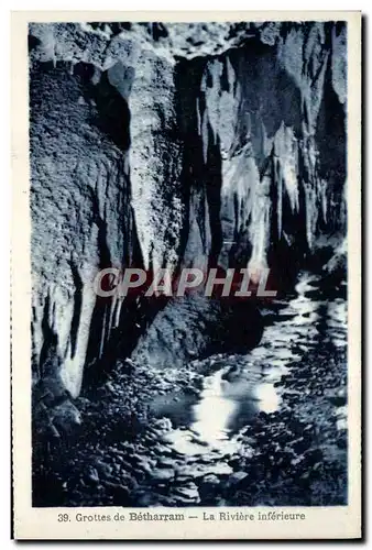 Cartes postales Betharram Grottes La riviere inferieure