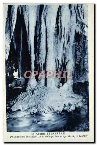 Cartes postales Grottes de Betharram Phenomene de stalactite et stalagmites suspendues Le miroir