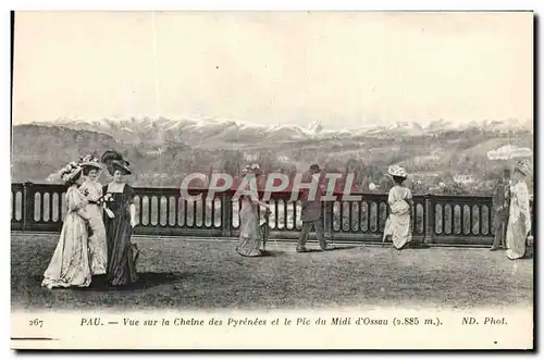 Cartes postales Pau Vue Sur la Chaine des Pyrenees et le Pic du Midi d'Ossau