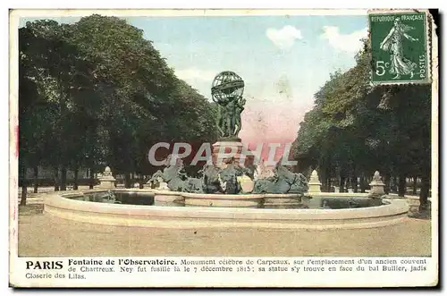 Cartes postales Paris Fontaine de L&#39Ohservatoire