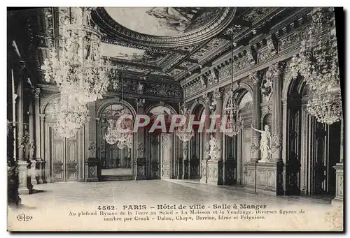 Cartes postales Paris Hotel de Ville Salle a Manger