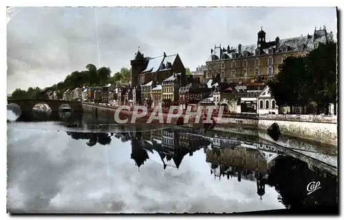 Moderne Karte Laval Vue Sur la Mayenne et le Chateau