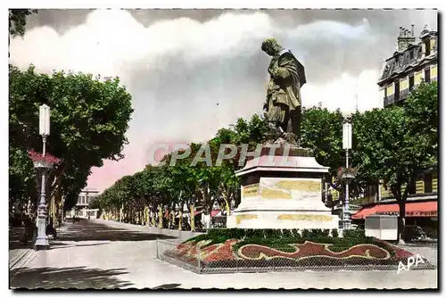 Cartes postales moderne Beziers Statue Paul Riquet et les Allees