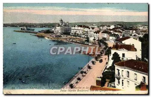 Cartes postales Saint Raphael Le boulevard Felix Martin et les quais