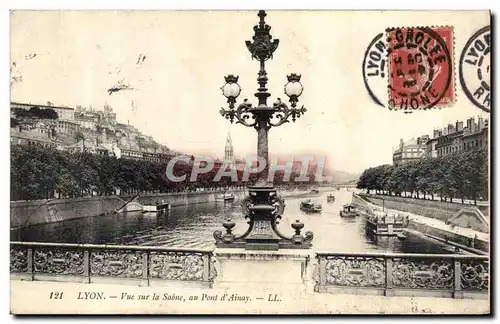 Ansichtskarte AK Lyon Vue Sur la Saone au Pont d&#39Amay