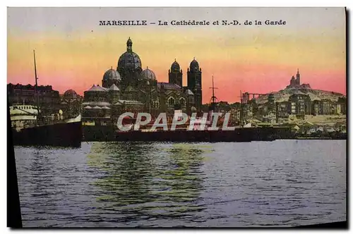 Cartes postales Marseille La Cathedrale Et ND De La Garde