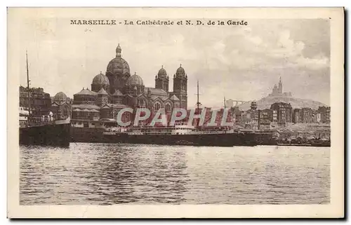 Cartes postales Marseille La Cathedrale et Nd de la Garde