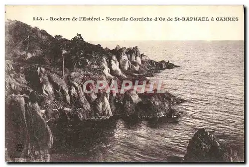Cartes postales Rochers De I'Esterel Nouvelle Corniche D'Or De St Raphael A Cannes