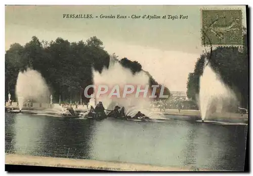 Cartes postales Versailles Grandes Eaux Char D&#39Apollon Et Tapis Vert