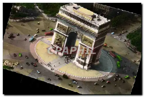 Moderne Karte Paris L&#39Arc De Triomphe Vue Aerienne