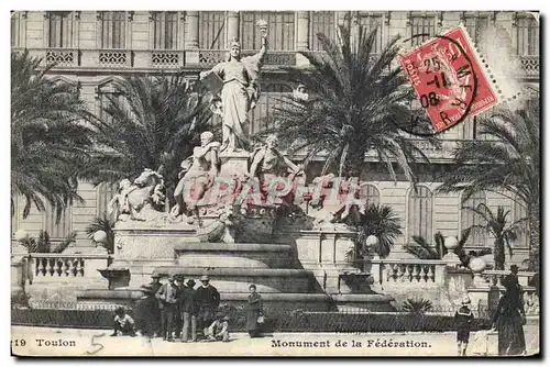 Cartes postales Toulon Monument De La Federation