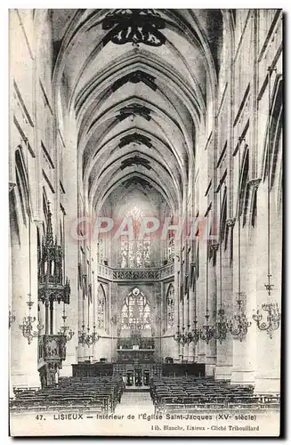 Cartes postales Lisieux Interieur De I&#39Eglise Saint Jacques
